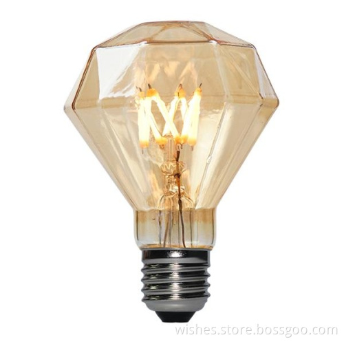 D80 diamond series LED edison light bulb